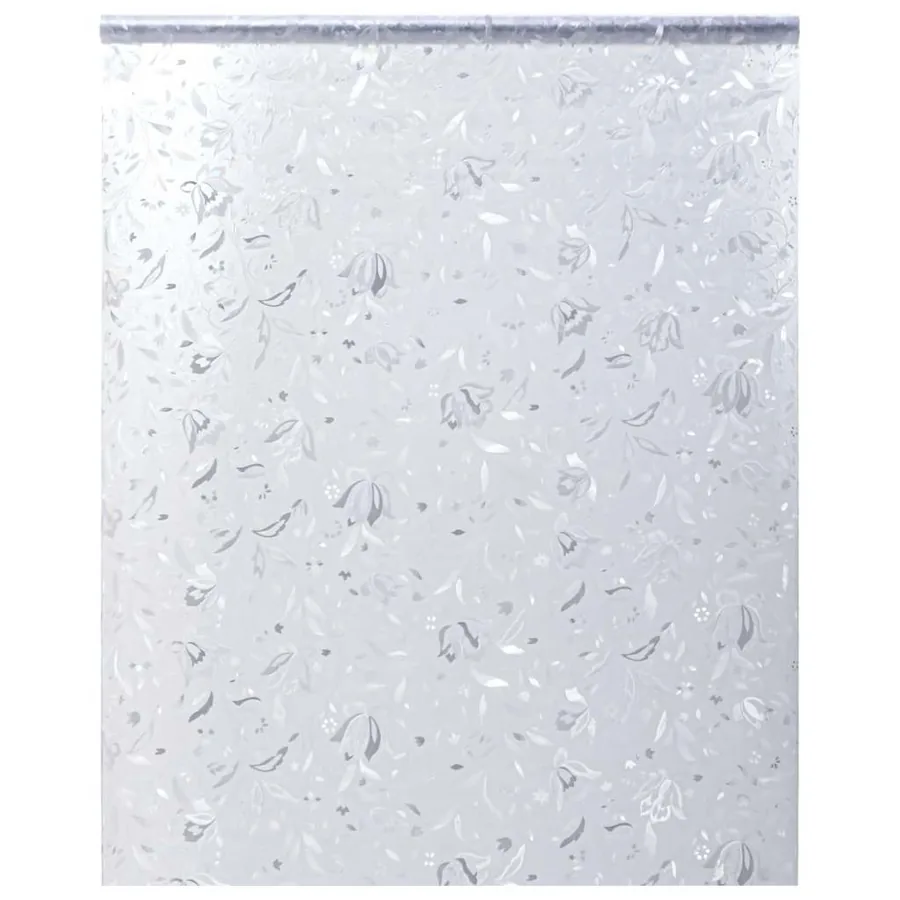 Film pour fenêtre dépoli motif de fleur 90x500 cm PVC