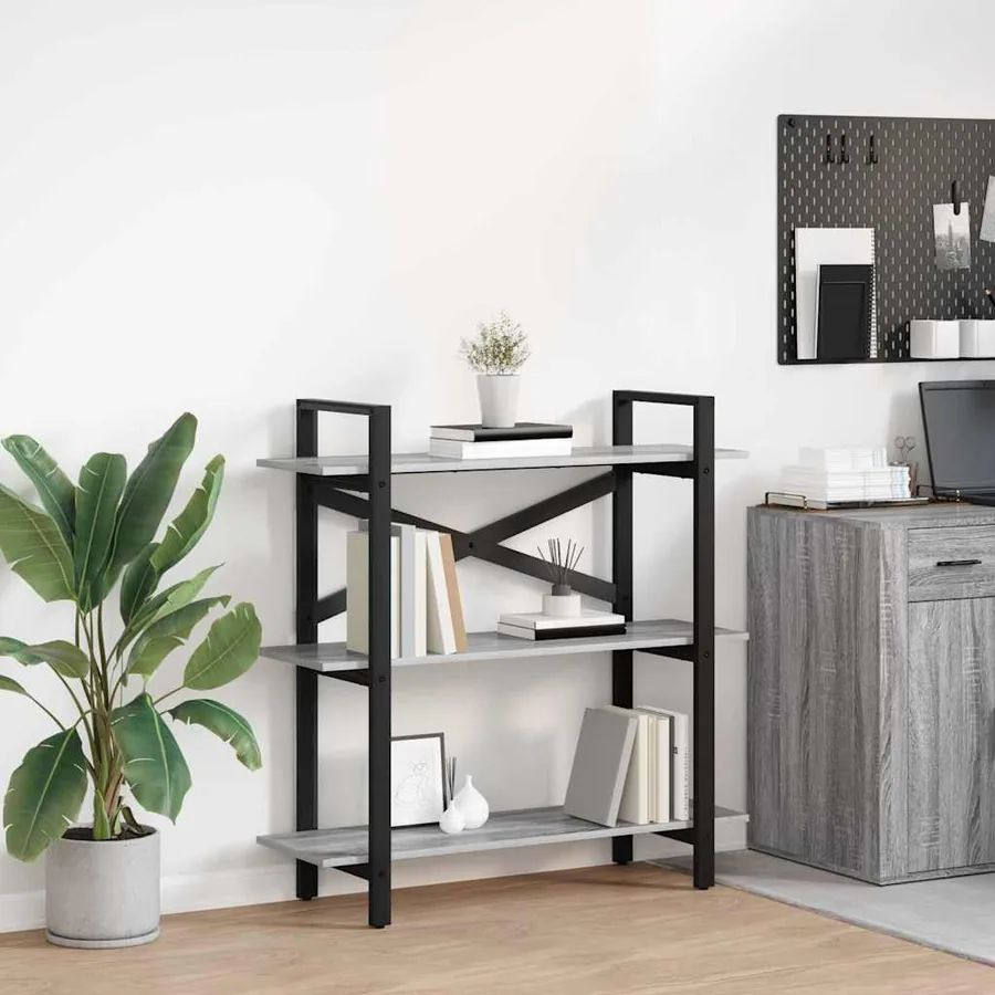 Étagère Gris Sonoma 100 x 33,5 x 102 cm Bois d'ingénierie