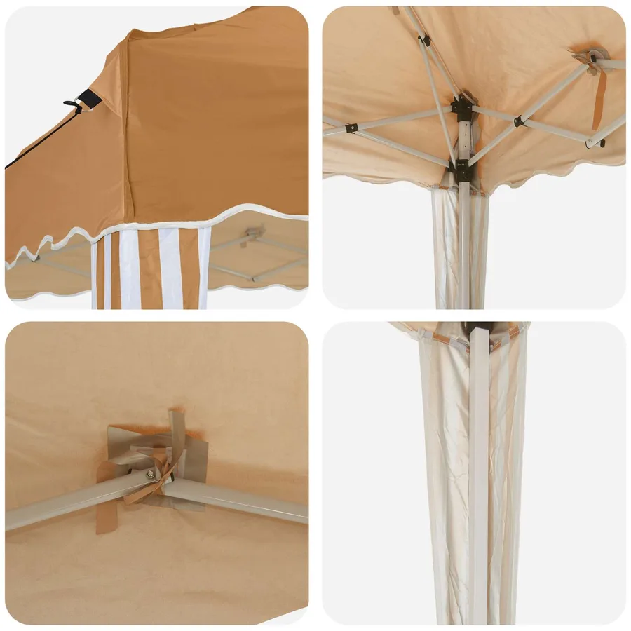 Tente de fête pop-up 575 x 290 x 245 cm Beige - 9