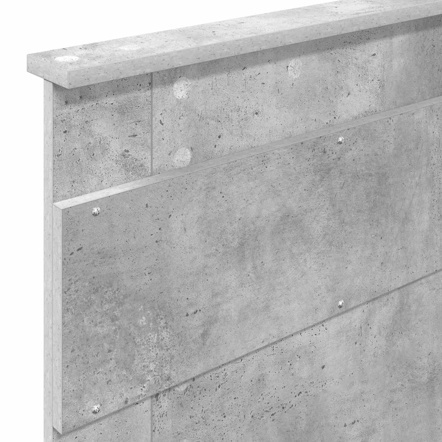 Cadre de lit avec tiroir Gris béton 75 x 190 cm Bois Ingénierie - 12