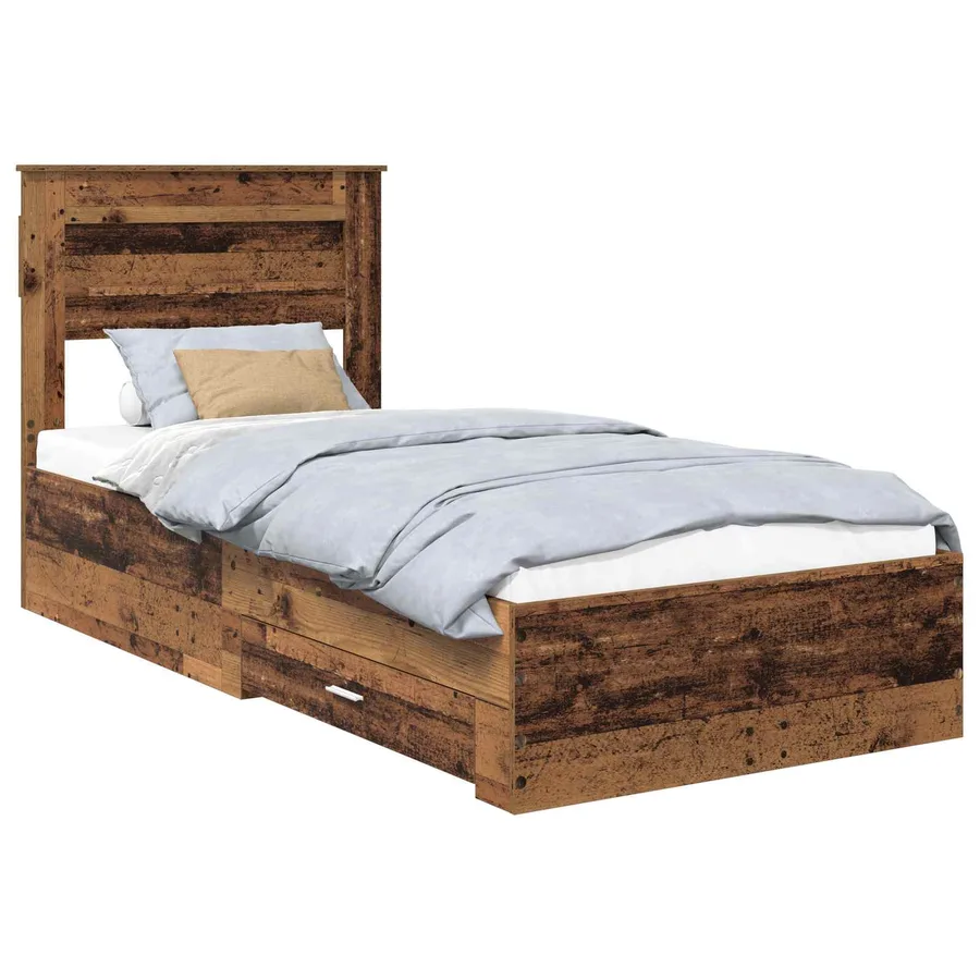Cadre de lit Bois ancien 100 x 200 cm Bois d'ingénierie - 2