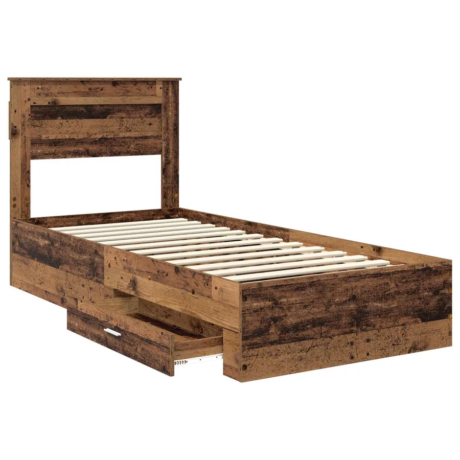 Cadre de lit Bois ancien 100 x 200 cm Bois d'ingénierie - 5