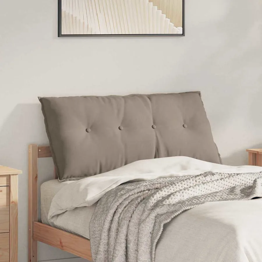 Coussin de Dos Taupe 100 x 50 cm Tissu en microfibre