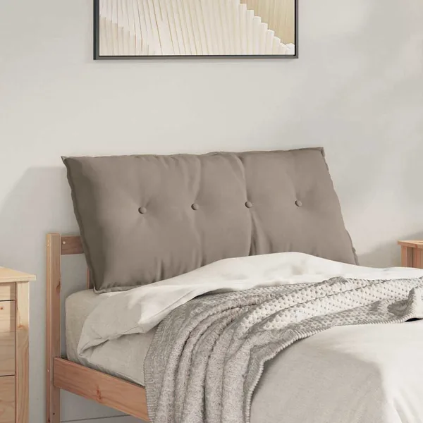 Coussin de Dos Taupe 100 x 50 cm Tissu en microfibre