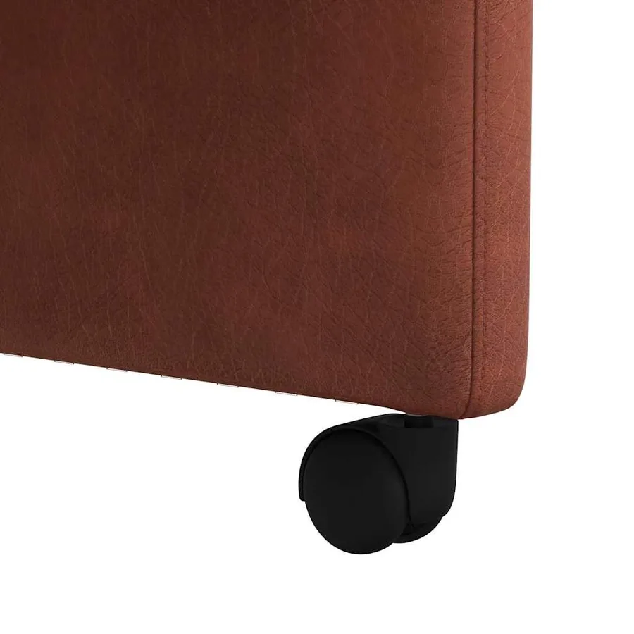 Chaises de Salle à Manger avec Roues 2 pcs Marron brillant - 9