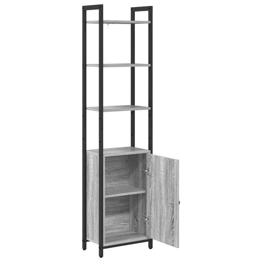Bibliothèque Gris Sonoma 40 x 24 x 161 cm Bois d'ingénierie - 5