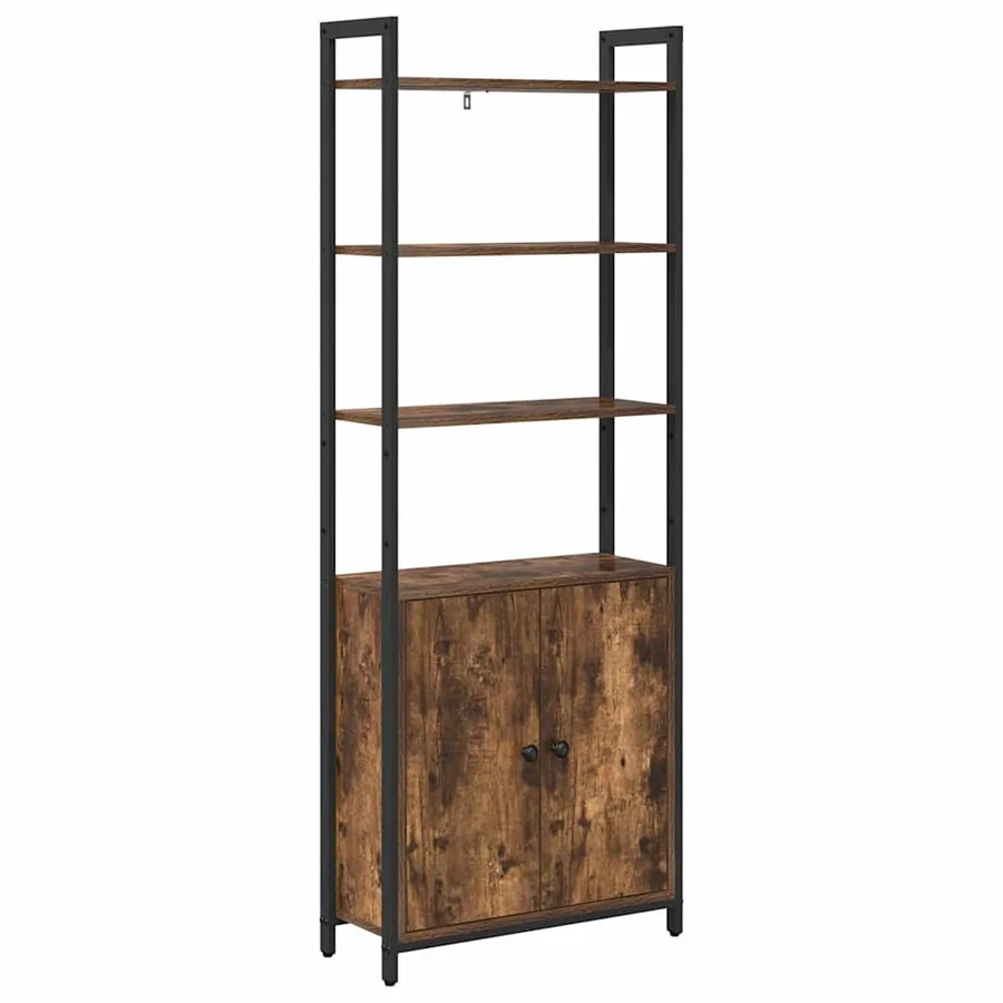 Bibliothèque Chêne fumé 60 x 24 x 161 cm Bois d'ingénierie - 2