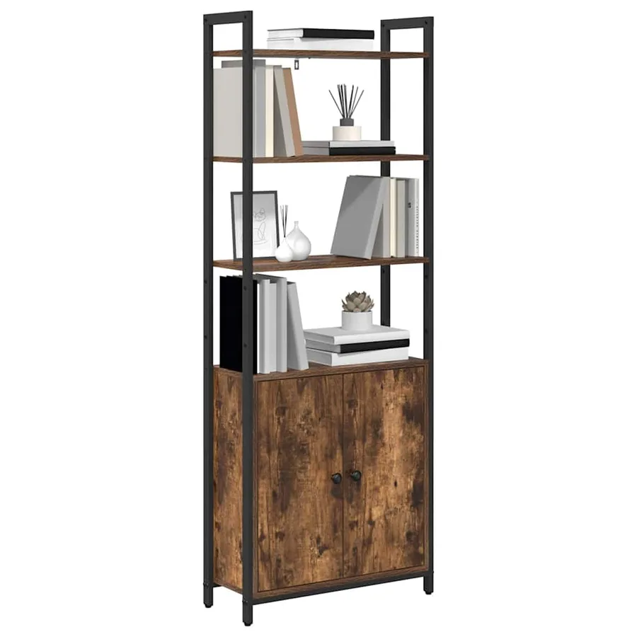 Bibliothèque Chêne fumé 60 x 24 x 161 cm Bois d'ingénierie - 3