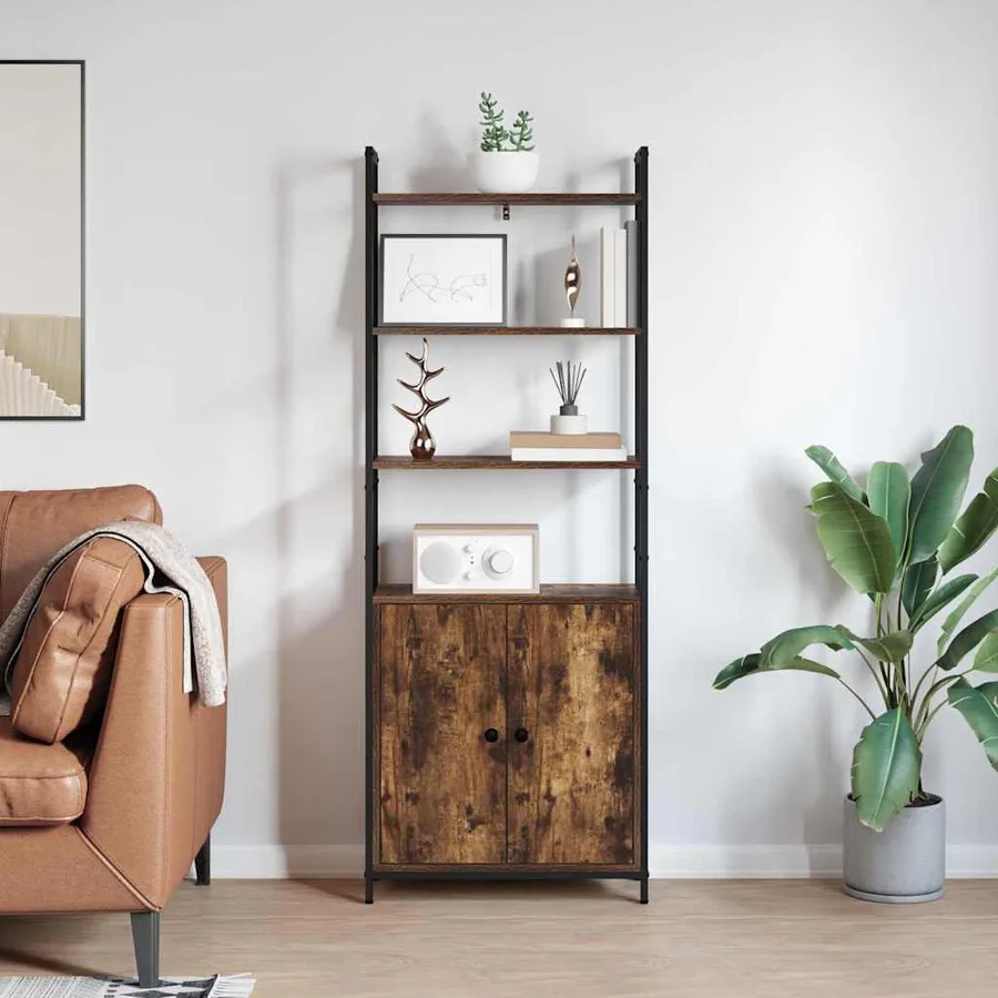 Bibliothèque Chêne fumé 60 x 24 x 161 cm Bois d'ingénierie - 4