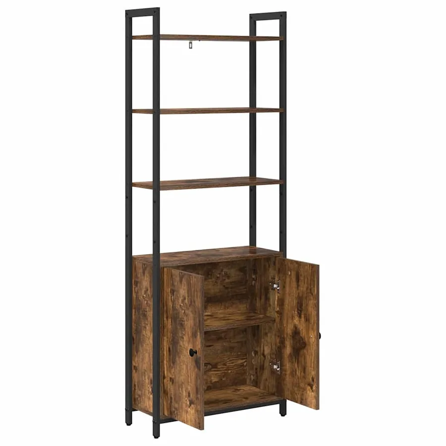 Bibliothèque Chêne fumé 60 x 24 x 161 cm Bois d'ingénierie - 5