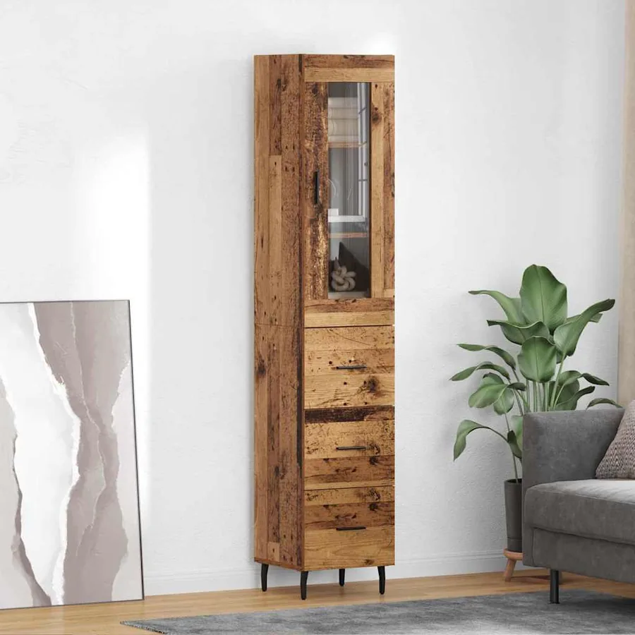 Haut Armoire Bois Ancien 34,5 x 34 x 180 cm Bois d'ingénierie