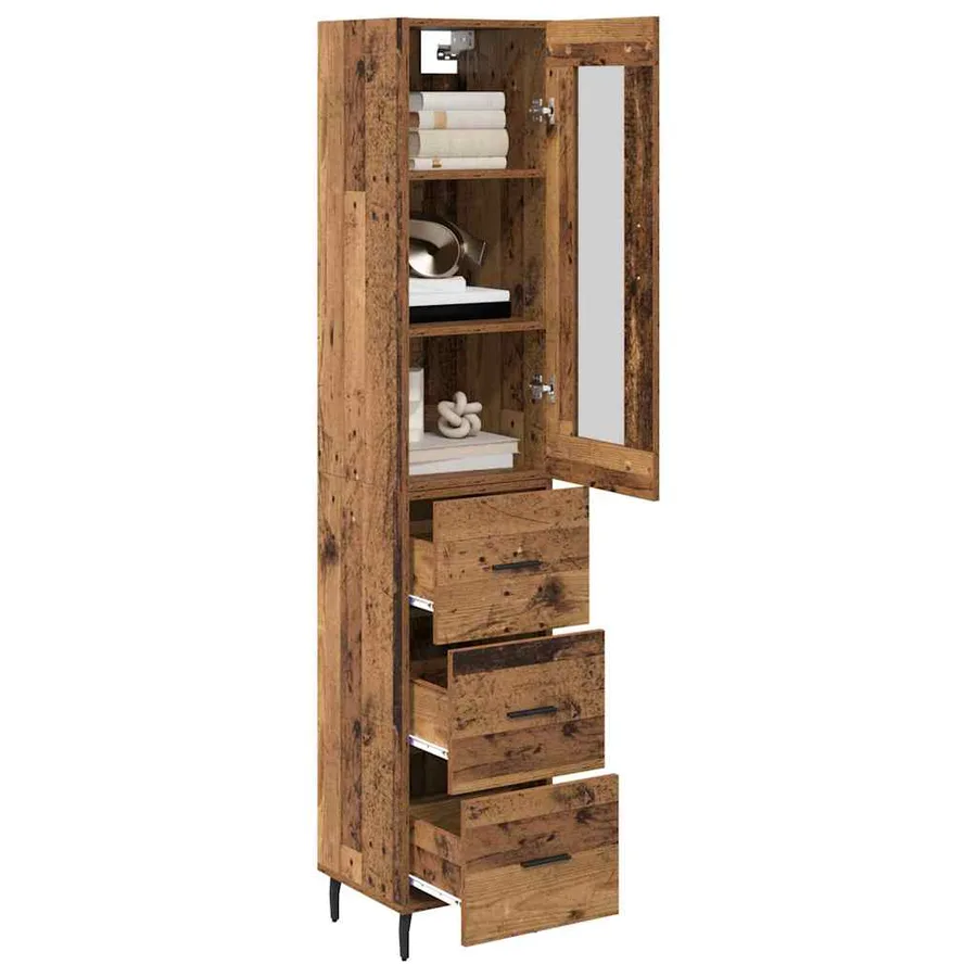Haut Armoire Bois Ancien 34,5 x 34 x 180 cm Bois d'ingénierie - 3