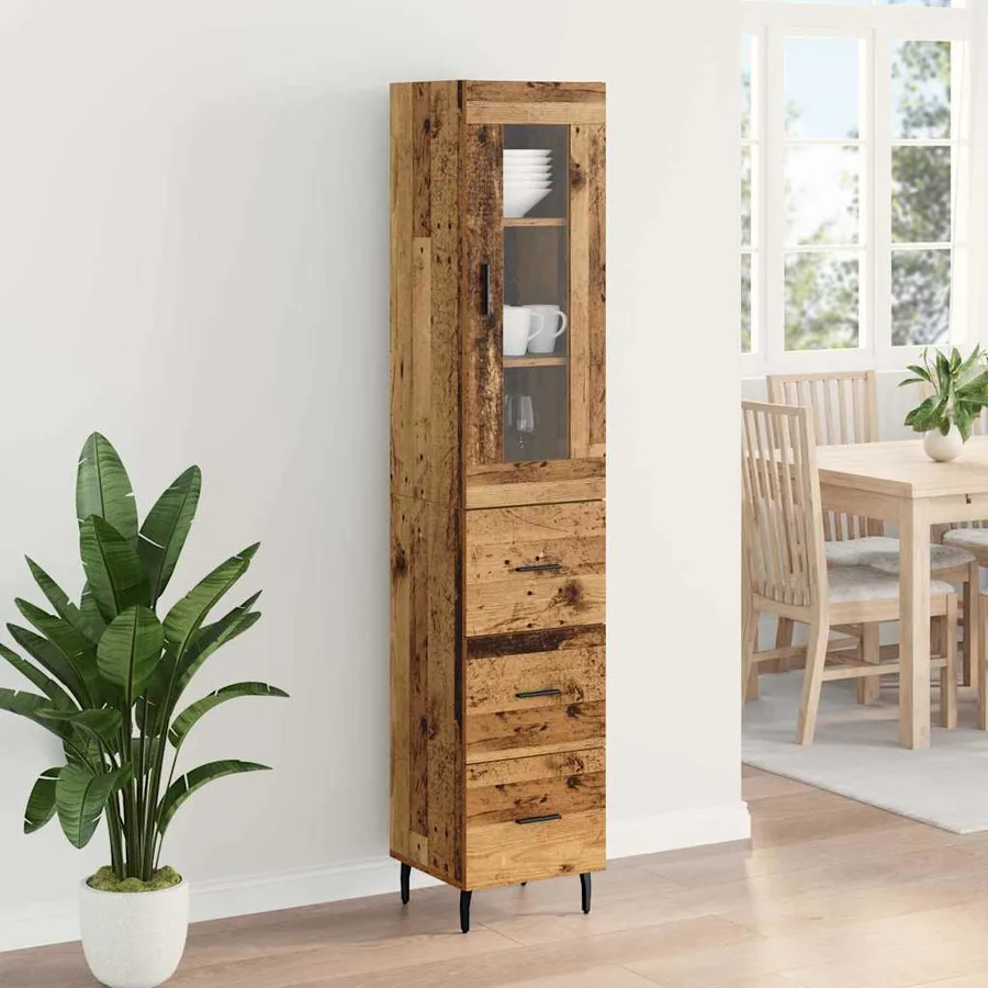 Haut Armoire Bois Ancien 34,5 x 34 x 180 cm Bois d'ingénierie - 4