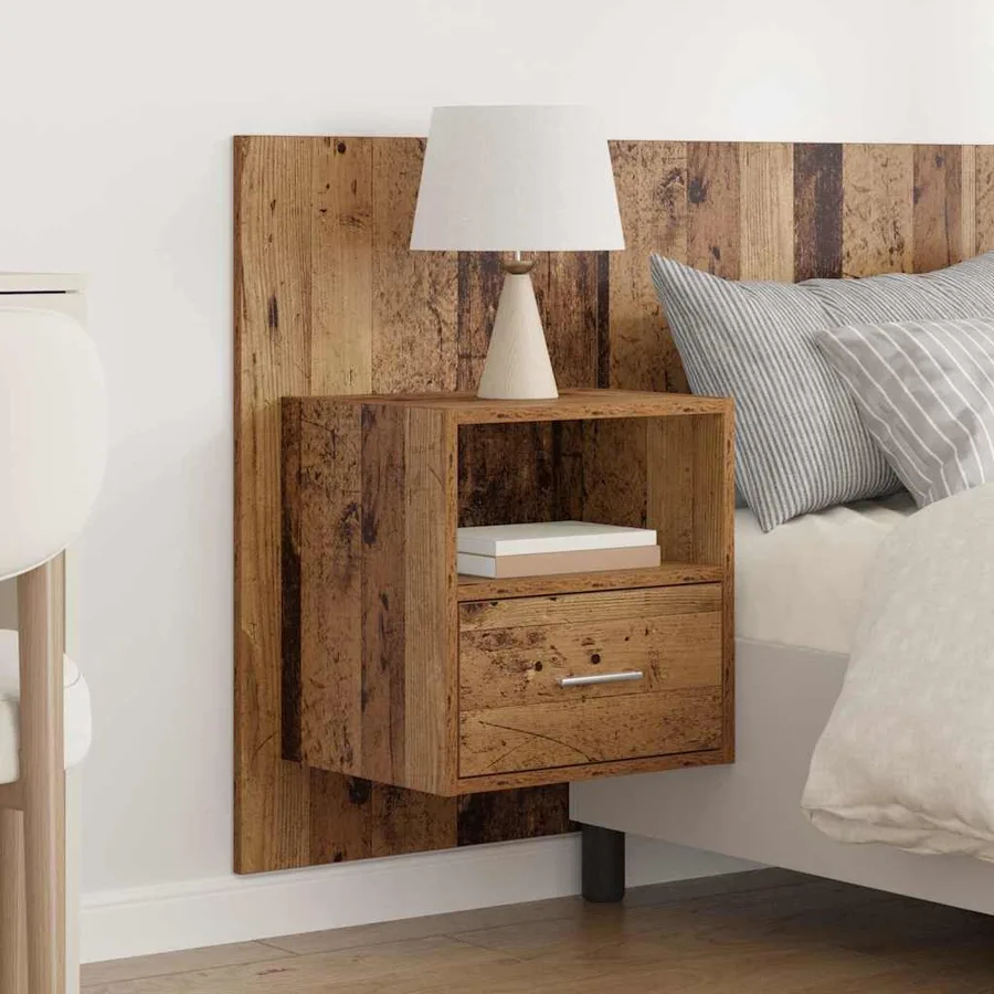 Tête de lit avec armoire 3 pcs Bois Ancien Bois d'ingénierie - 4