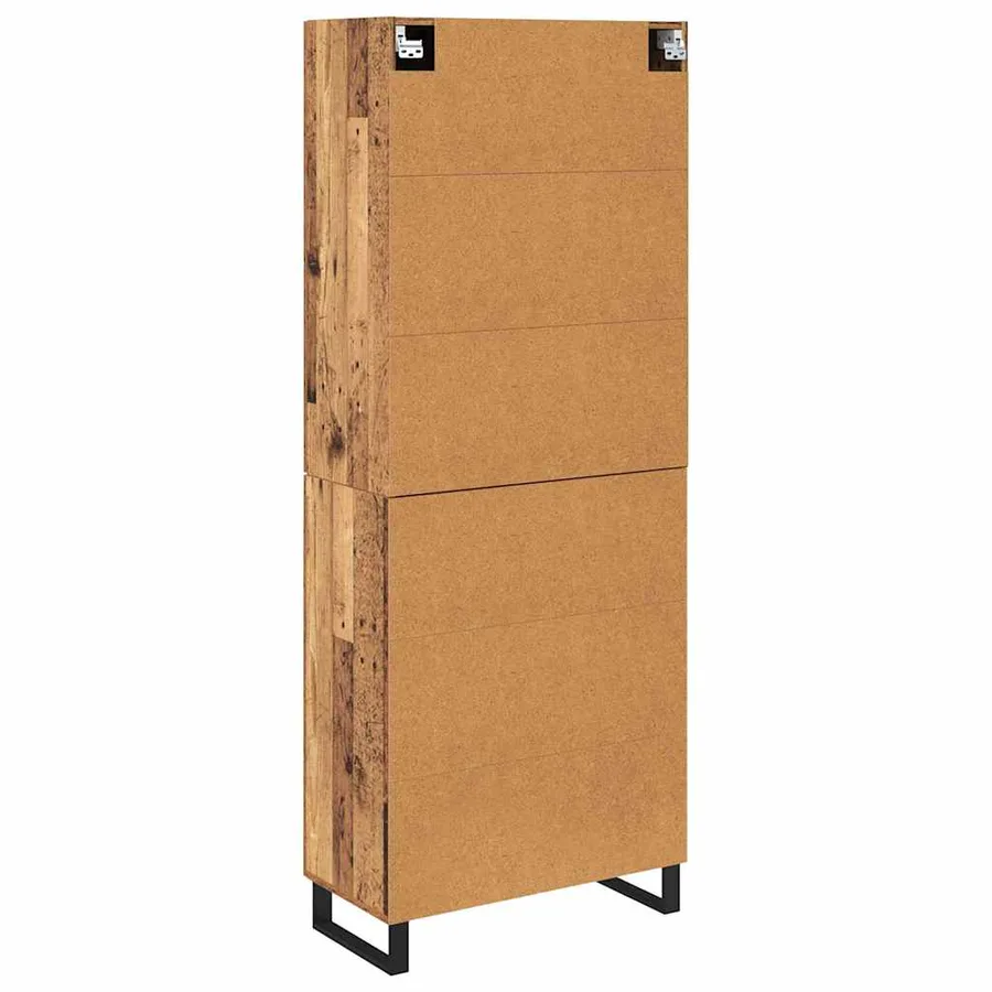 Haut Armoire 2 pcs Bois Ancien 69,5 x 34 x 180 cm - 10