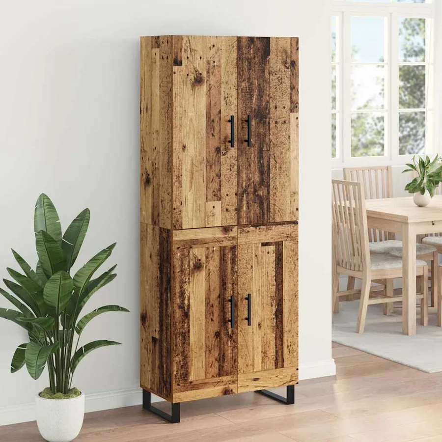 Haut Armoire 2 pcs Bois Ancien 69,5 x 34 x 180 cm - 4