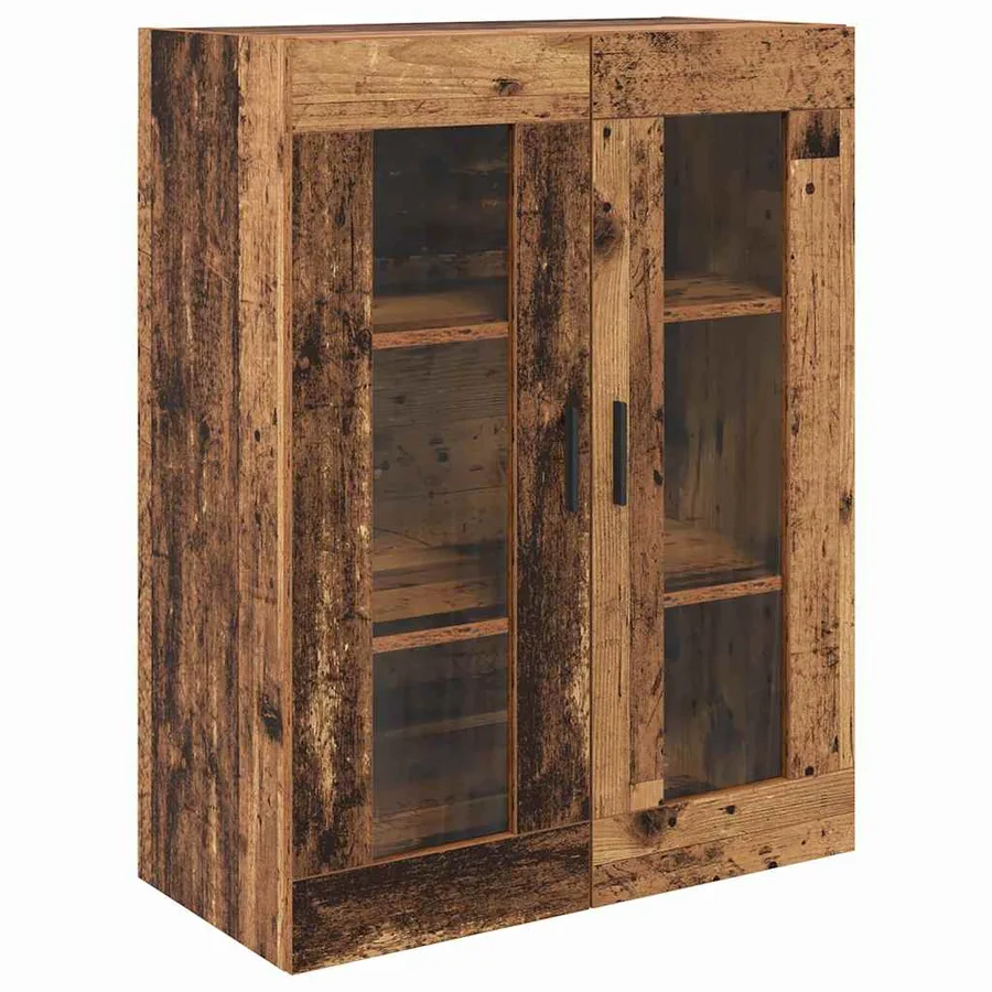 Haut Armoire avec tiroir 2 pcs Bois Ancien Bois d'ingénierie - 7