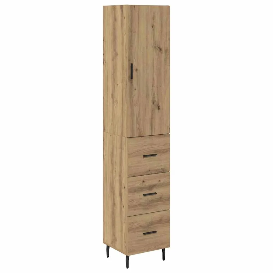 Haut Armoire Chêne artisanal 34,5 x 34 x 180 cm - 2