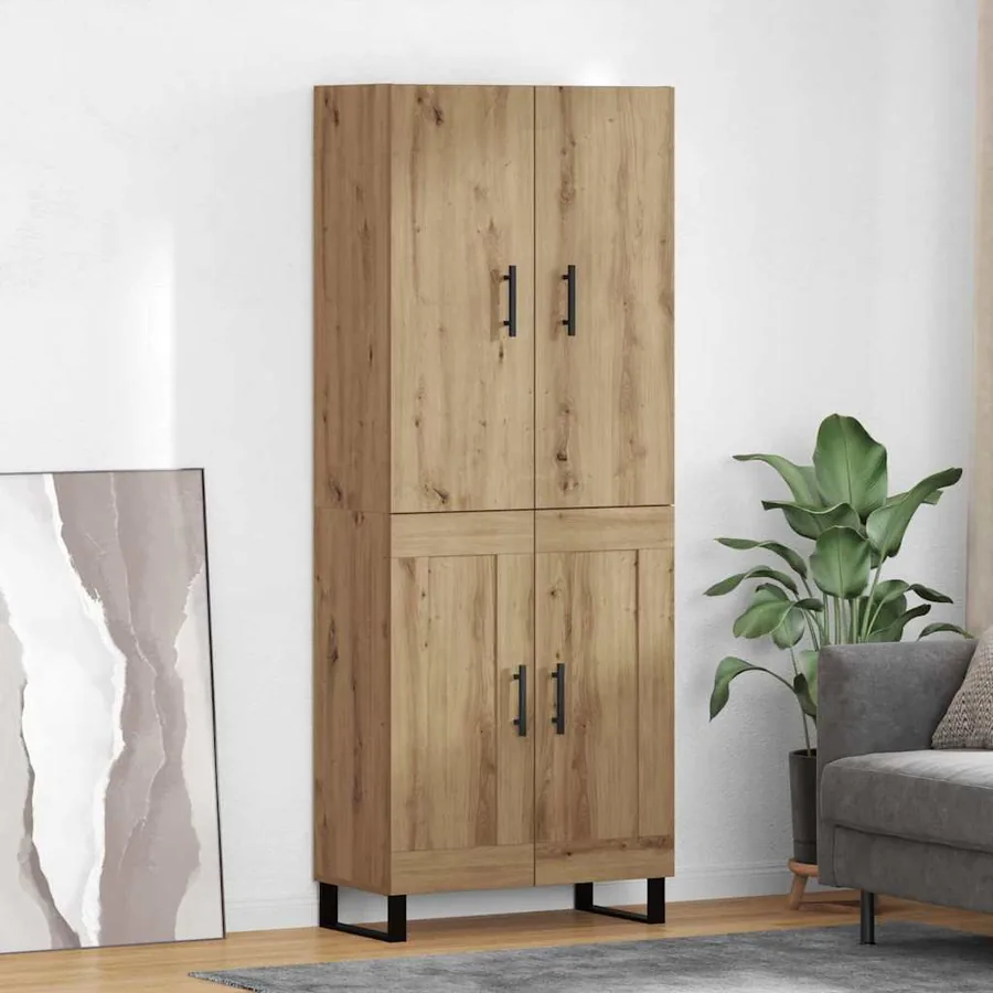 Haut Armoire 2 pcs Chêne artisanal 69,5 x 34 x 180 cm