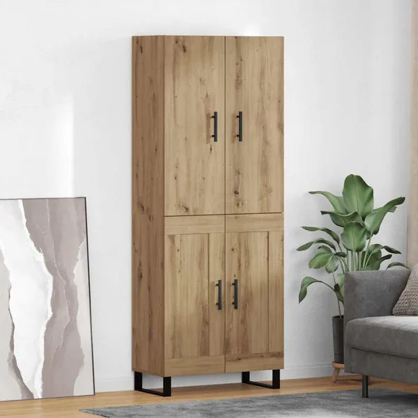 Haut Armoire 2 pcs Chêne artisanal 69,5 x 34 x 180 cm