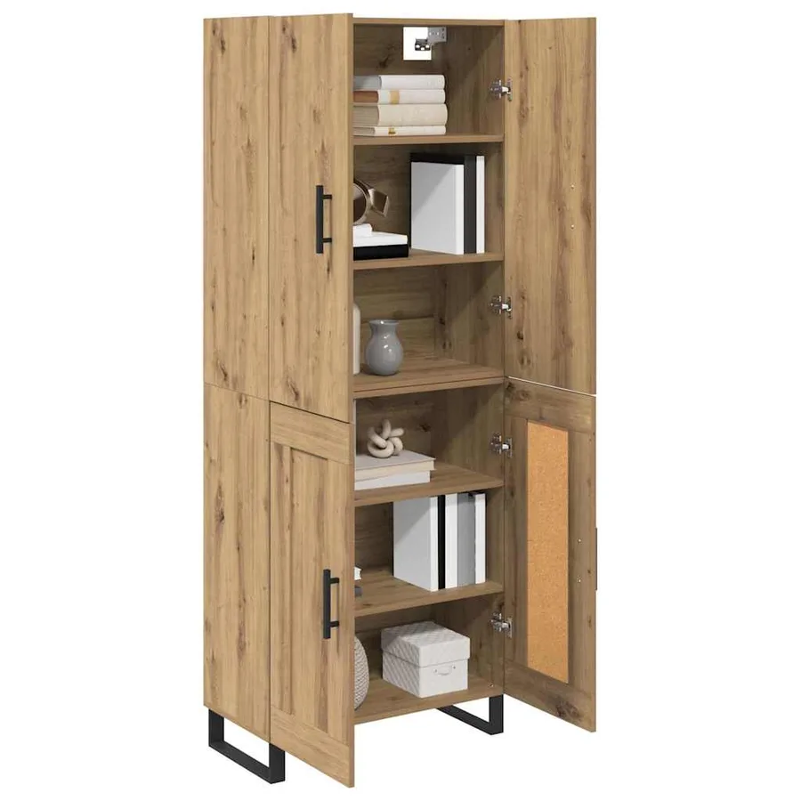 Haut Armoire 2 pcs Chêne artisanal 69,5 x 34 x 180 cm - 3