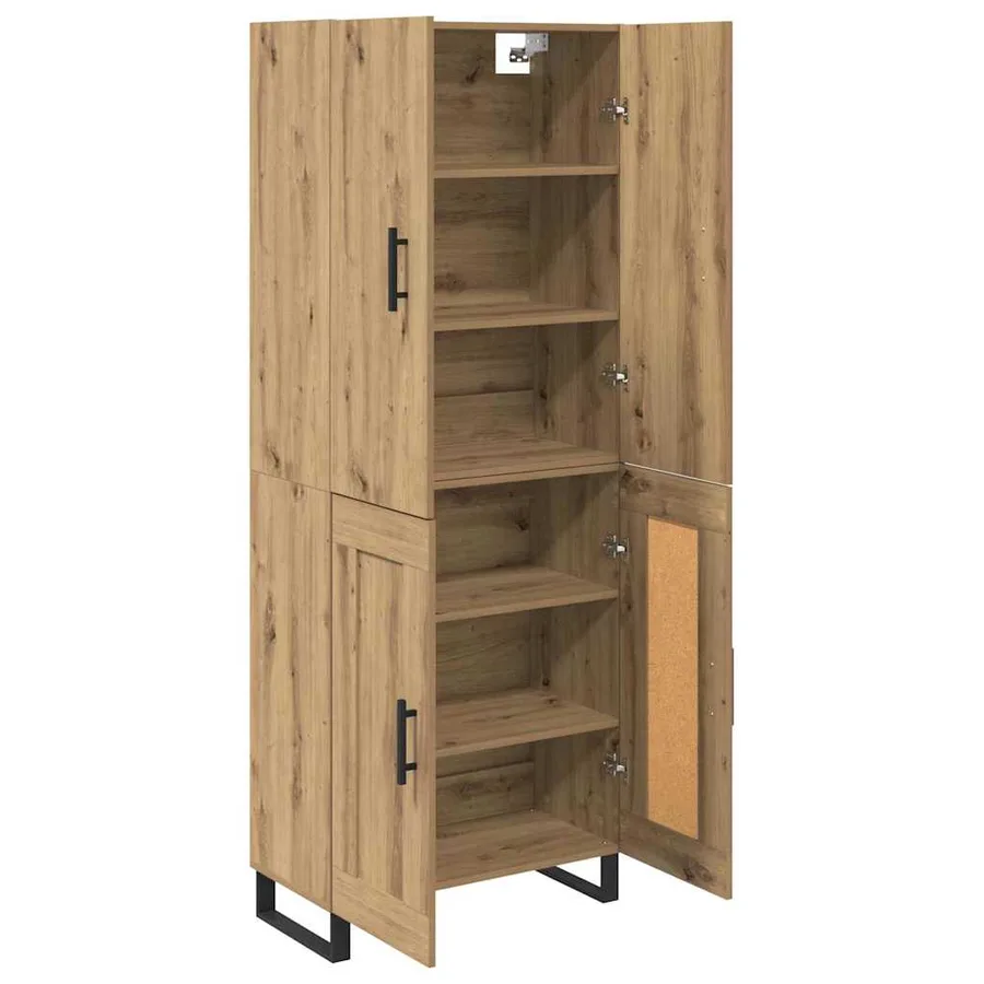 Haut Armoire 2 pcs Chêne artisanal 69,5 x 34 x 180 cm - 5