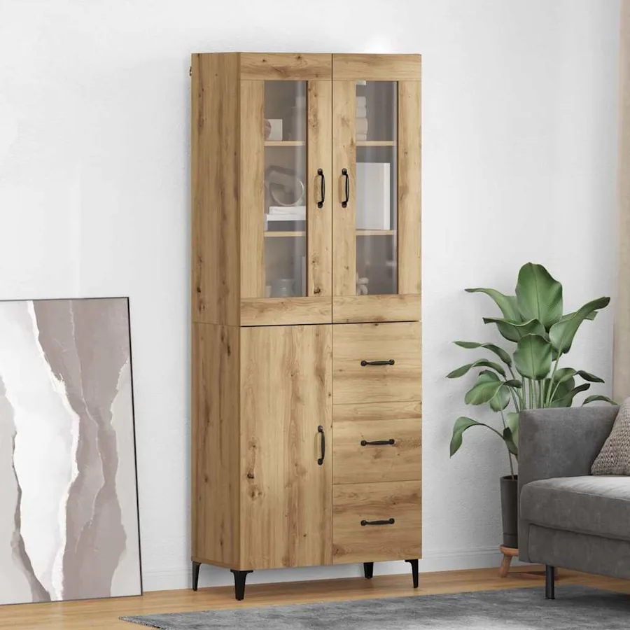 Haut Armoire Chêne artisanal 69,5 x 34 x 180 cm