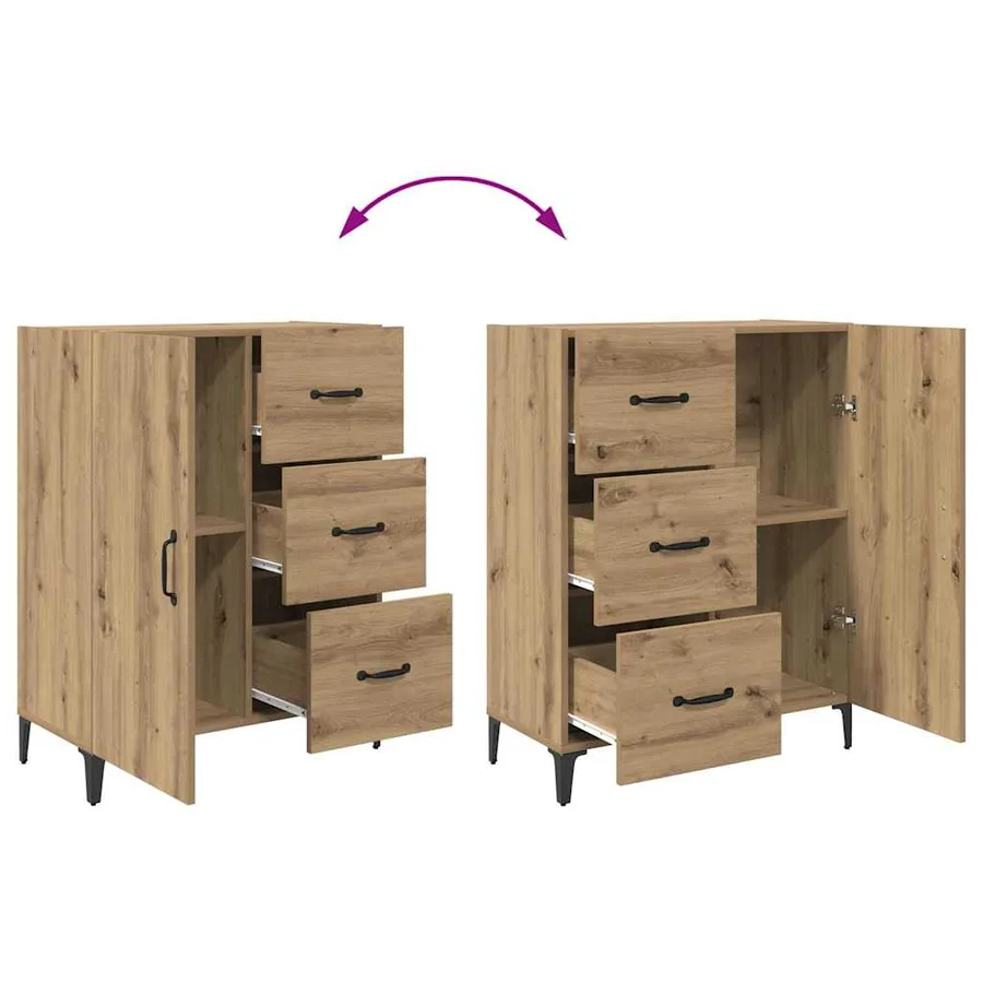 Haut Armoire Chêne artisanal 69,5 x 34 x 180 cm - 11
