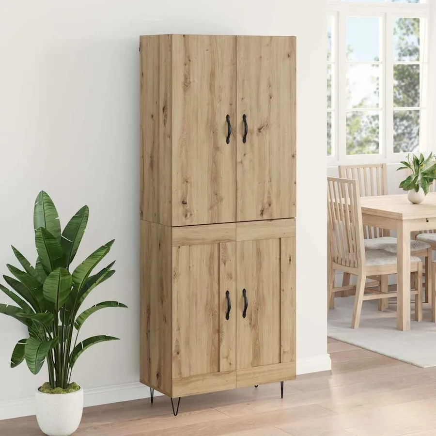 Haut Armoire 2 pcs Chêne artisanal 69,5 x 34 x 180 cm - 4