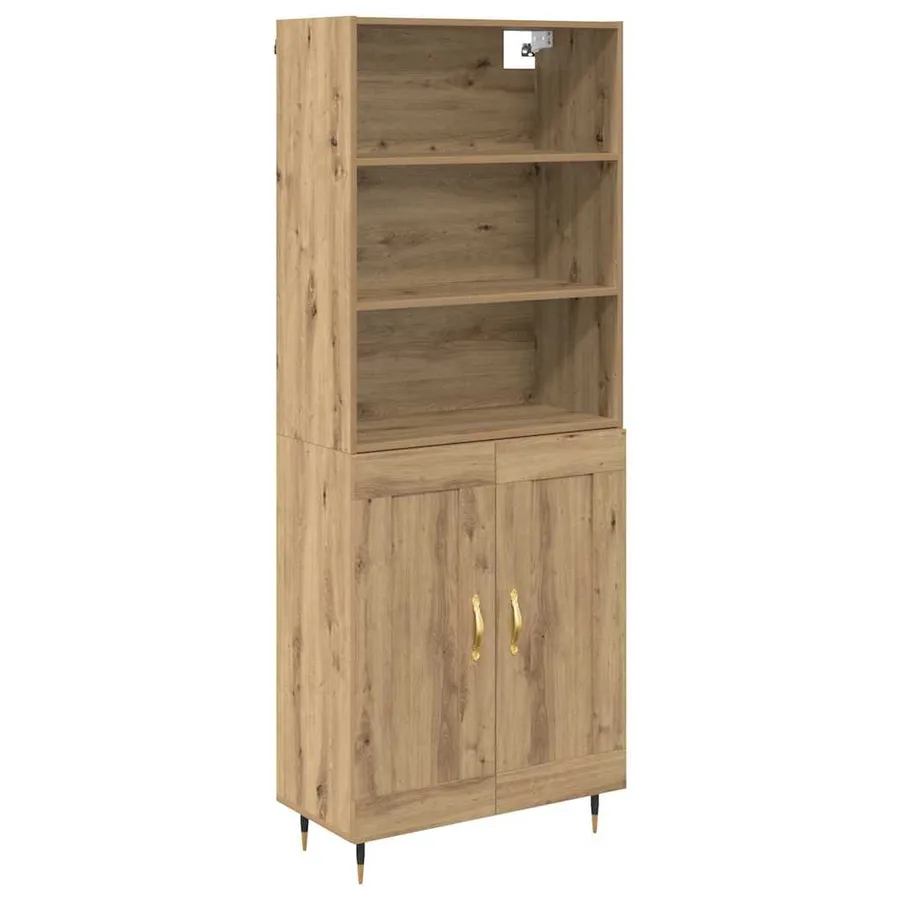 Haut Armoire Chêne artisanal 69,5 x 34 x 180 cm - 2