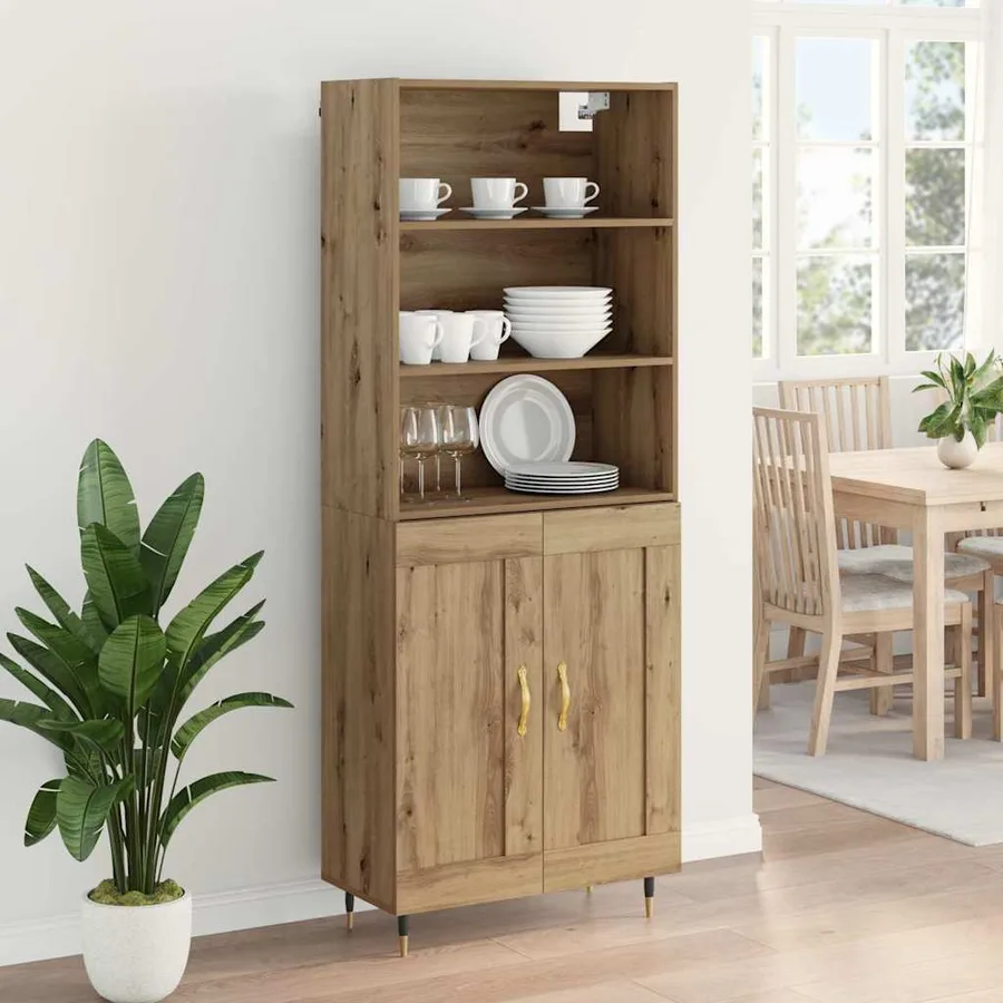 Haut Armoire Chêne artisanal 69,5 x 34 x 180 cm - 4