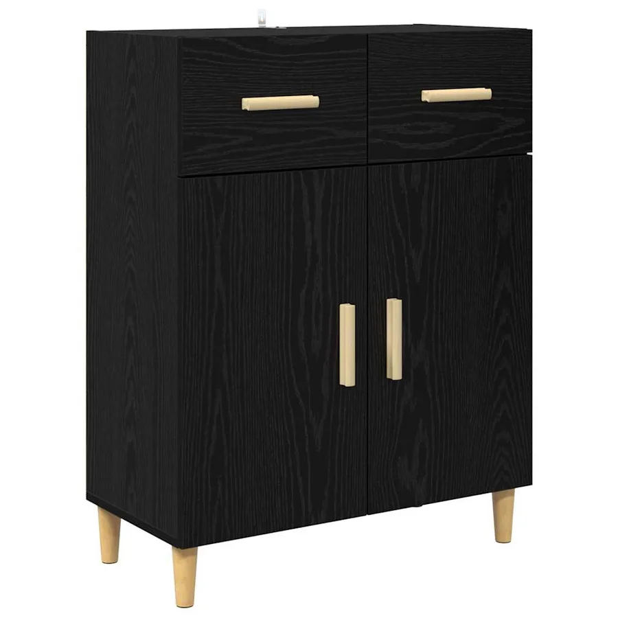 Haut Armoire Chêne noir 69,5 x 34 x 180 cm Bois d'ingénierie - 6