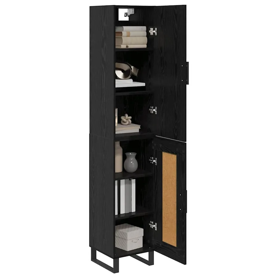 Haut Armoire Chêne noir 34,5 x 34 x 180 cm Bois d'ingénierie - 3