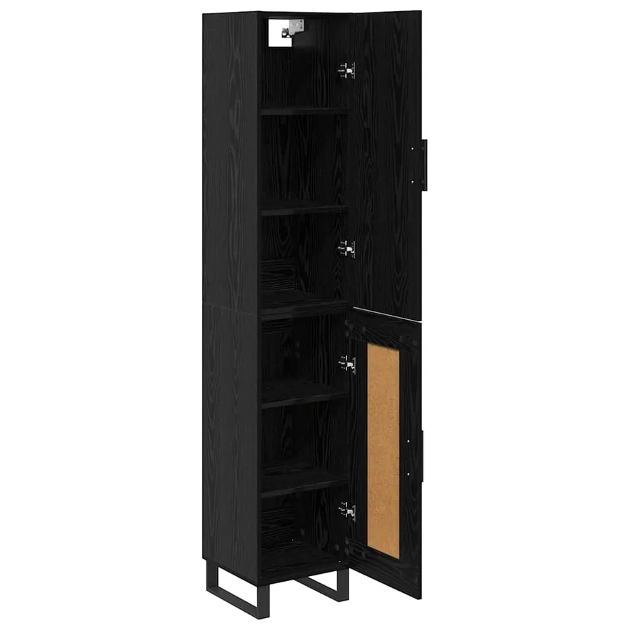 Haut Armoire Chêne noir 34,5 x 34 x 180 cm Bois d'ingénierie - 5
