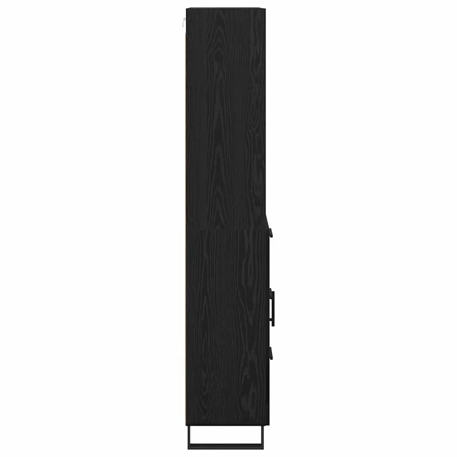 Haut Armoire avec tiroir 2 pcs Chêne noir Bois d'ingénierie - 9