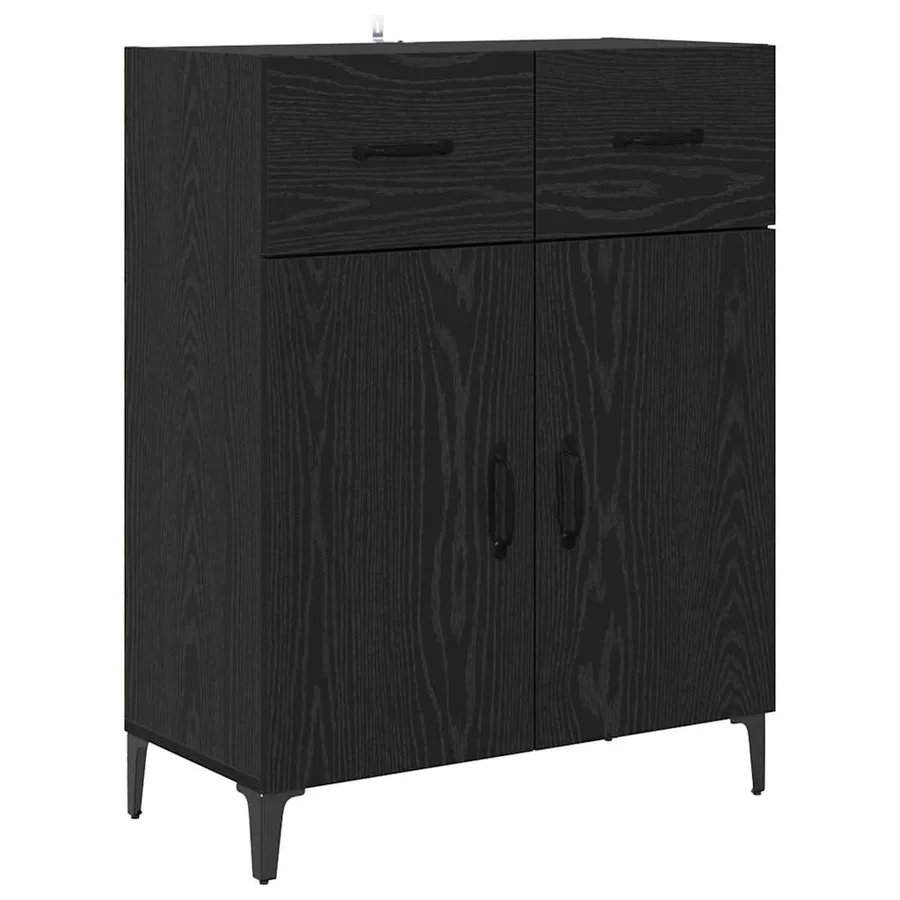 Haut Armoire Chêne noir 69,5 x 34 x 180 cm Bois d'ingénierie - 6