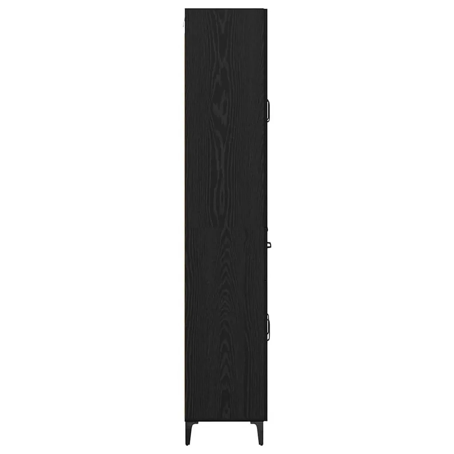 Haut Armoire Chêne noir 69,5 x 34 x 180 cm Bois d'ingénierie - 9