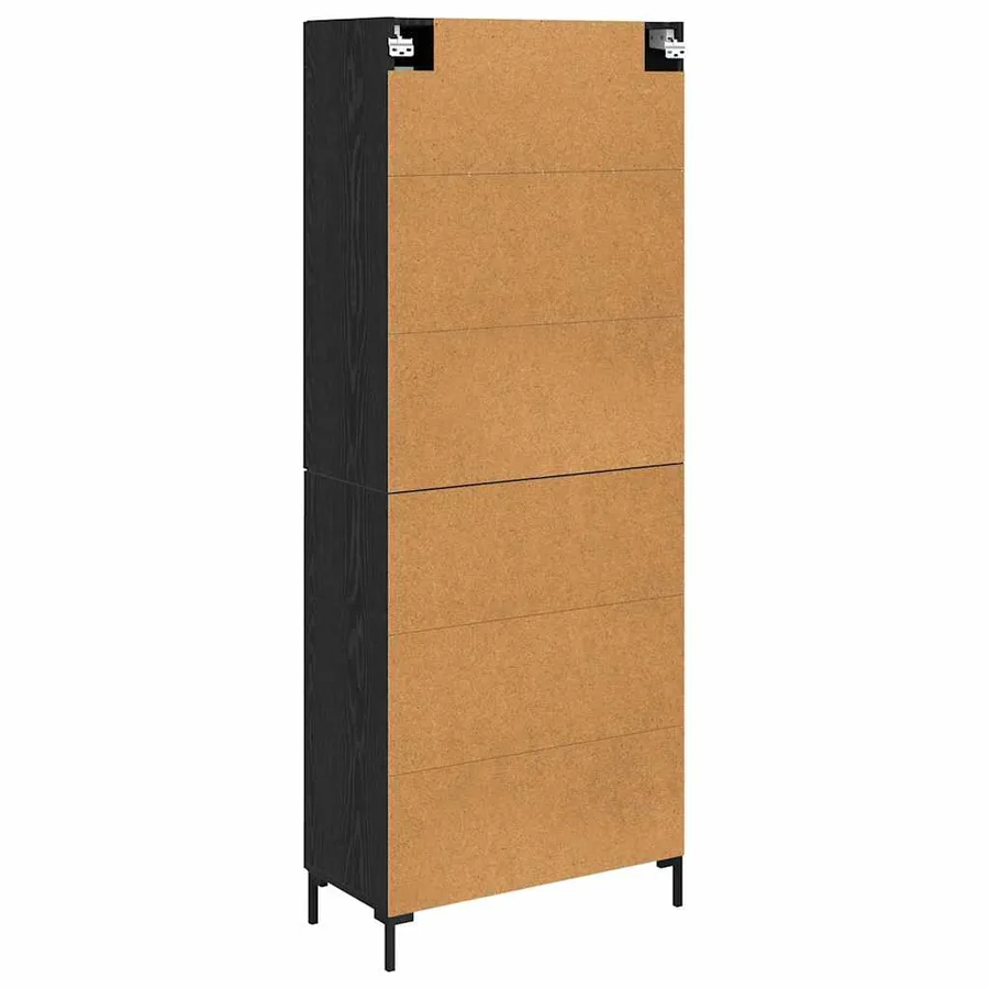 Haut Armoire 2 pcs Chêne noir Bois d'ingénierie - 10