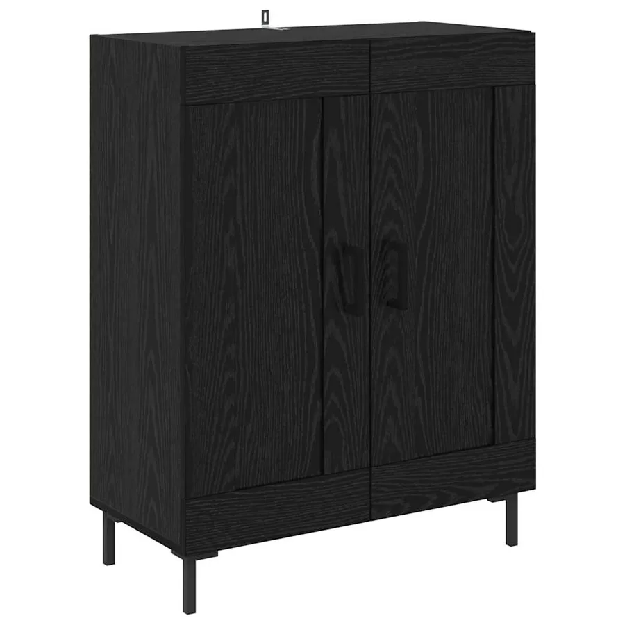 Haut Armoire 2 pcs Chêne noir Bois d'ingénierie - 6