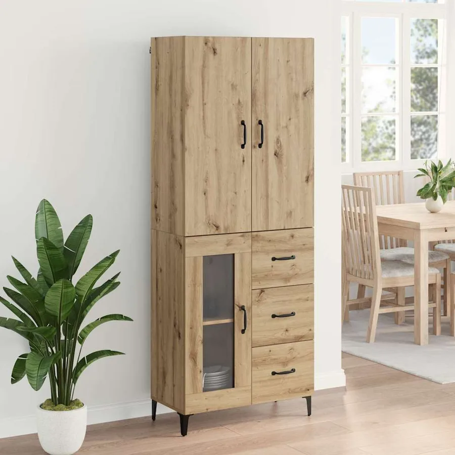 Haut Armoire Chêne artisanal 69,5 x 34 x 180 cm - 4