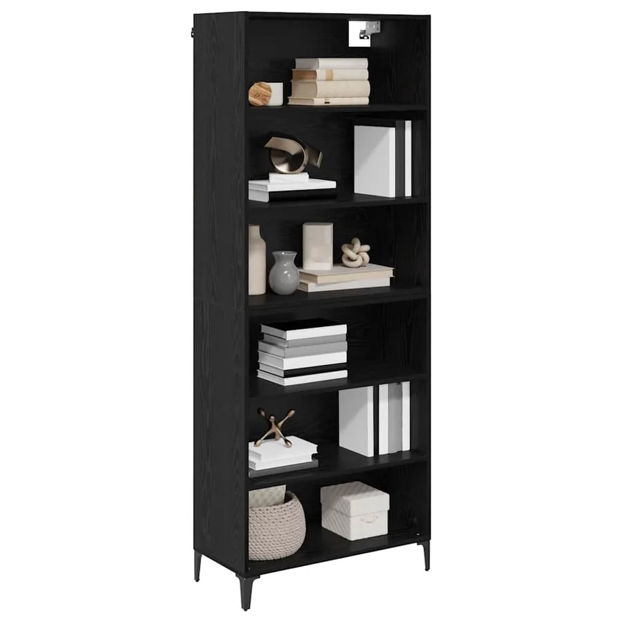 Haut Armoire Chêne noir 69,5 x 34 x 180 cm Bois d'ingénierie - 3