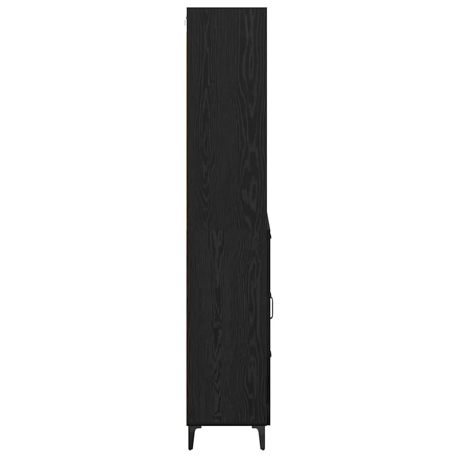 Haut Armoire Chêne noir 69,5 x 34 x 180 cm Bois d'ingénierie - 9