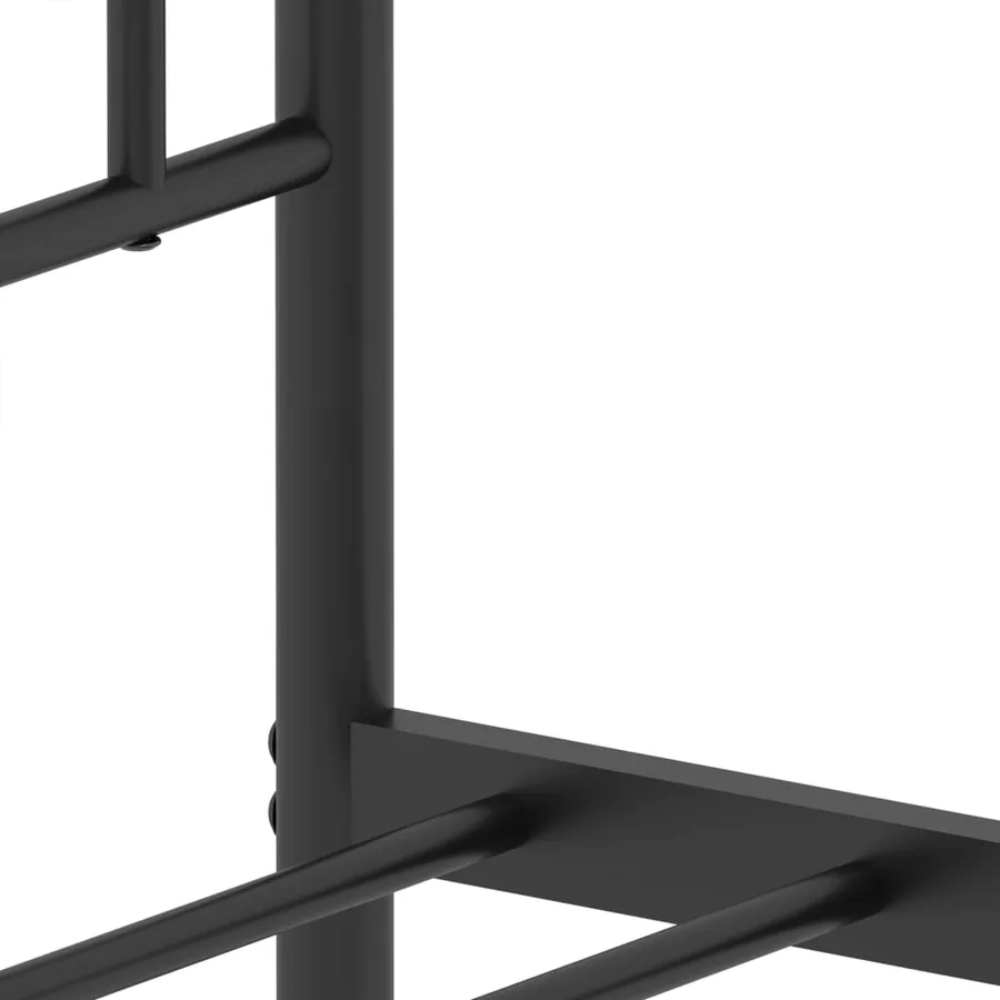 Cadre de lit métal sans matelas avec tête de lit noir 90x200 cm - 9