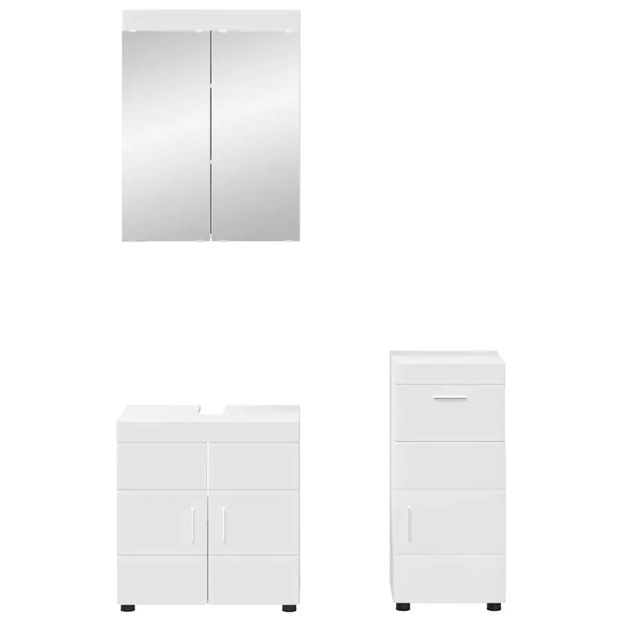 Ensemble de mobilier de salle de bain TULUM 3 pcs Blanc - 3