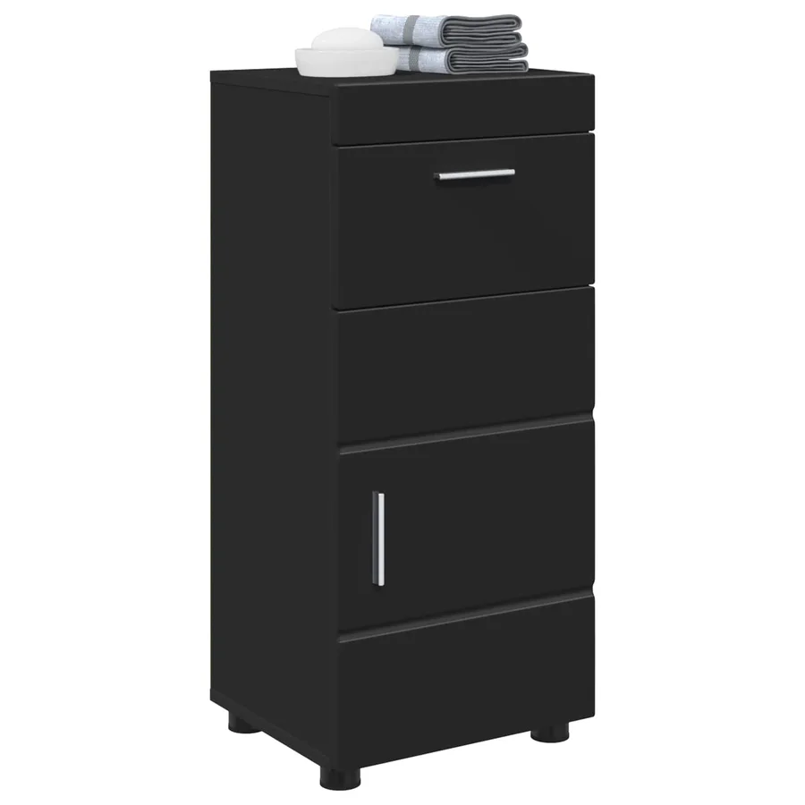 Ensemble d'armoire de salle de bain avec tiroir TULUM Noir - 3