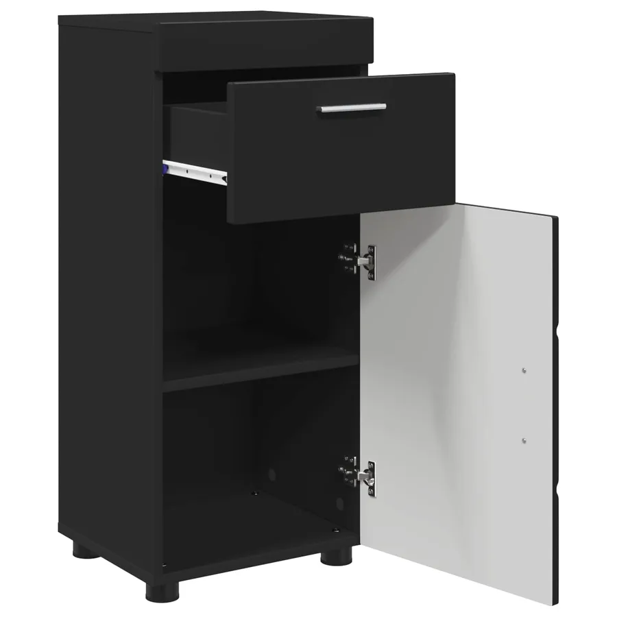 Ensemble d'armoire de salle de bain avec tiroir TULUM Noir - 5
