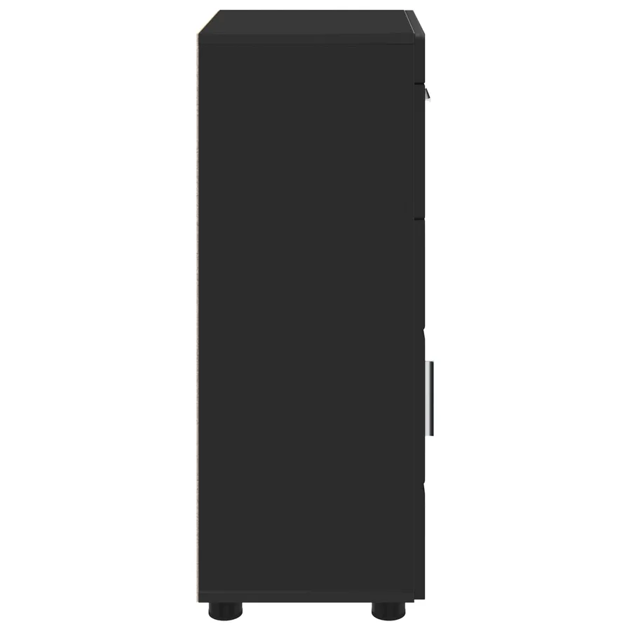 Ensemble d'armoire de salle de bain avec tiroir TULUM Noir - 7