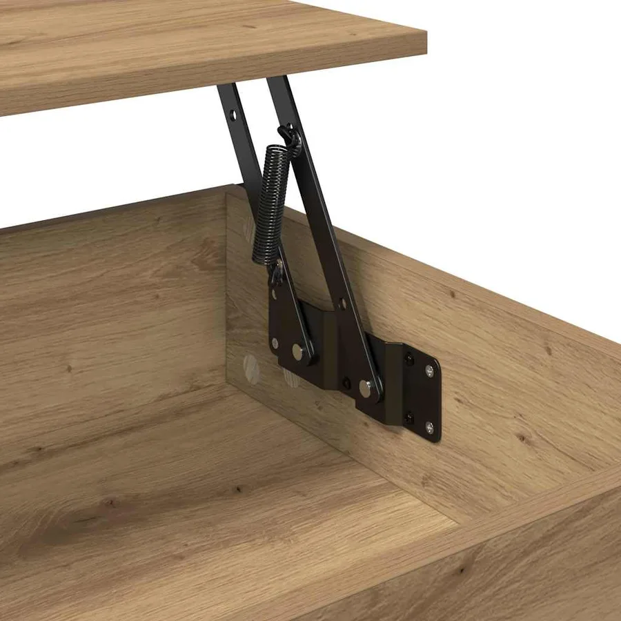 Table basse Chêne artisanal 70x50x50cm Bois d'ingénierie - 8