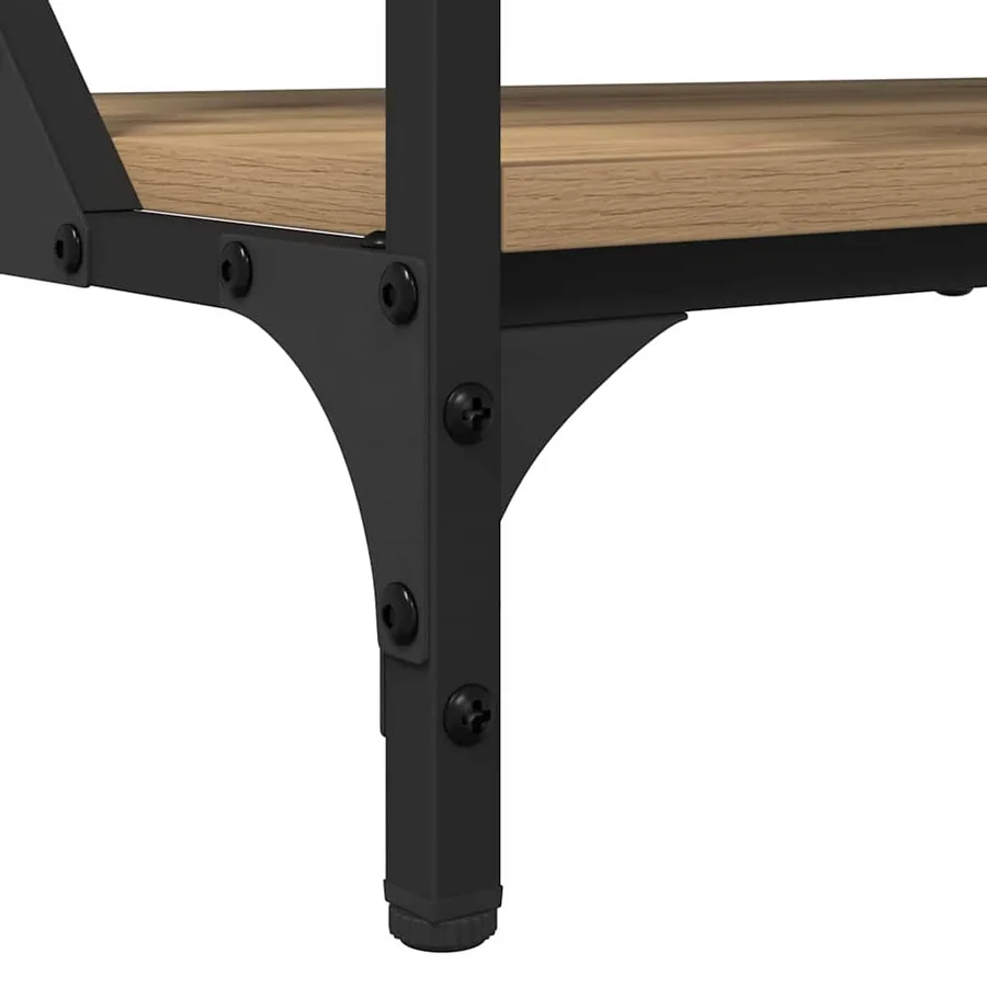 Table basse Chêne artisanal 70x50x50cm Bois d'ingénierie - 9