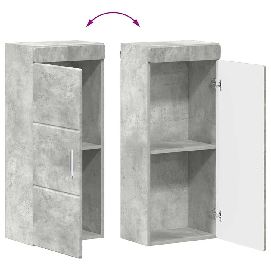 Ensemble de mobilier de salle de bain TULUM 4 pcs Gris béton - 11